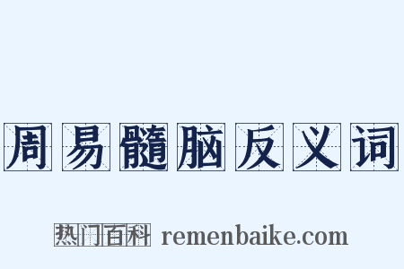 周易髓脑反义词是什么意思的图片